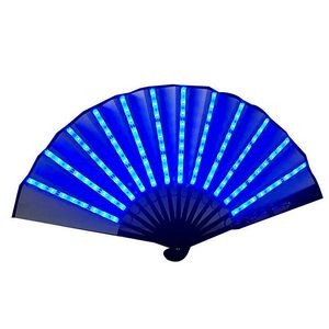 LED Luminous Plastic Frame Crafted Folding Fan