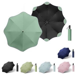 Three Fold Automatic Rounded Umbrella