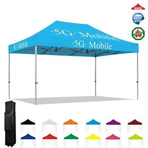 10' x 15' Commercial Grade Event Tent With Full Back Wall And Two Half Walls