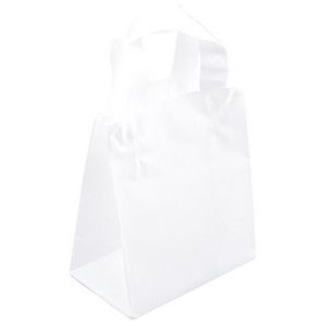 Frosty Clear Shopping Bag w/ Soft Loop Handles (8"x5"x10")