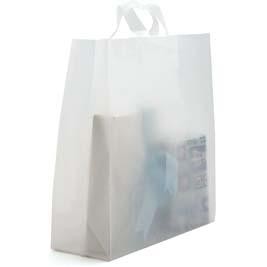 Frosty Clear Soft Loop Shopper Bag (22" x 8" x 20")