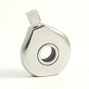 4.50 Oz. Stainless Glass Center Flask