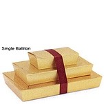 Gold & White Single Layer Ballotin Candy Box Pad (1/4 Lb.)
