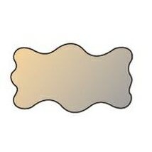 Oval Scallop Foil Hot Stamped Custom Label (1 9/16"x13/16")