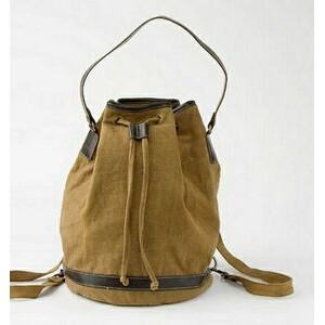 Distressed Canvas/Leather Sling Backpack