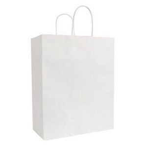White Kraft Shopping Bag (13"x7"x17.5")