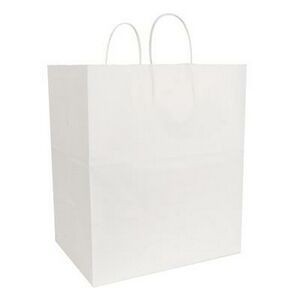 White Kraft Shopping Bag (14"x9.5"x16.25")