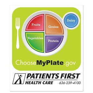 Repositionable "My Plate" Guidlines (4-3/8"x5-1/8")