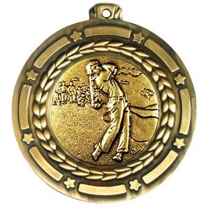 Stock Star Struck Medal (Golf Male) 3 1/2"