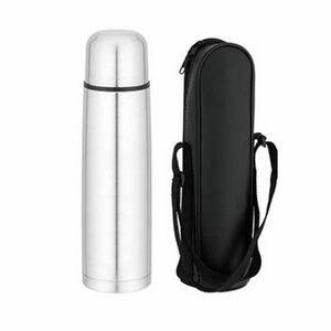 33oz Stainless Vacuum Thermos Flask w/ Carrying Case.( engraved )