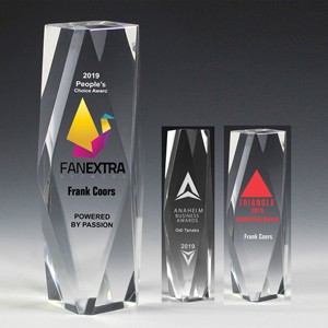 Flat Top Obelisk Award w/4-Color Process (2"x 6"x 2")