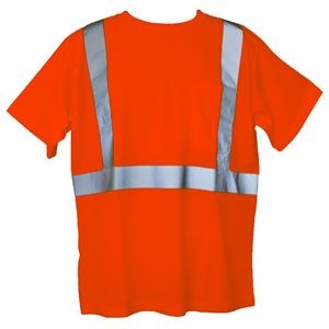 Orange Short Sleeve Hi-Viz Safety T-Shirt (2X-Large/3X-Large)