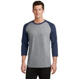 Port & Company Men's Core Blend 3/4-Sleeve Raglan T-Shirt