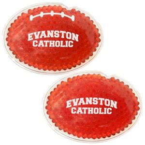 Red Football Hot/Cold Pack w/Gel Beads