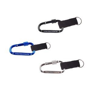 Screw Lock Carabiner with Strap