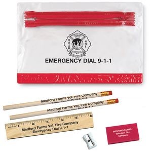 School Kit w/Pencils, ruler,eraser,sharpener
