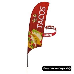 10.5' Value Razor Sail Sign Flag - 2-Sided with Ground Spike