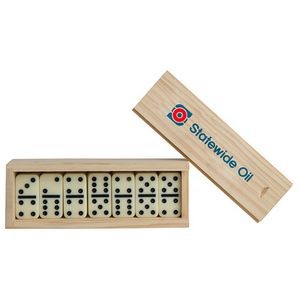 Small Dominos in Wooden Box