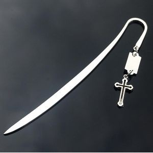Metal Bookmark w/Cross Pendant