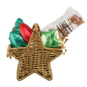 Gold Star Wicker Gift Basket