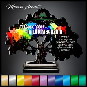10" Tree Black Acrylic Award with Mirror Accent