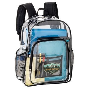 Heavy-Duty Cold Resistant Clear Vinyl Backpack (12 3/4"x5 3/4"x17")