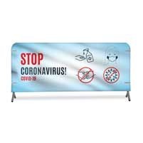 Barricade Skinz™ - COVID-19 - Stop Coronavirus Precautions - 3 x 8 ft Stretch Cover