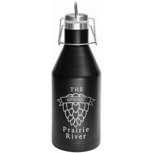 64 Oz. Black Polar Camel Vacuum Insulated Growler with Swing-Top Lid