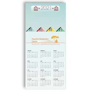 Z-Fold Personalized Greeting Calendar - Rooftop Houses