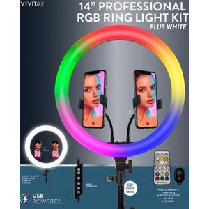 Vivitar® 14" Full Color RGB Pro Ring Light