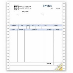 Classic Product Invoice w/ Packing Slip (4 Part)