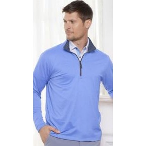Bermuda Sands® Men's "Rowley" Quarter Zip Sueded Pullover Shirt