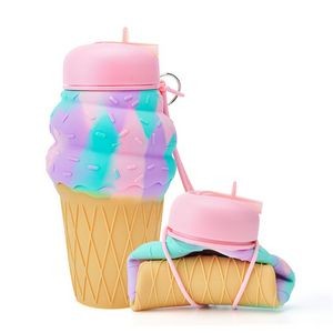 Collapsible Kid Ice Cream Water Bottle