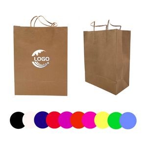 MOQ 500pcs Multi-Specification Kraft Paper Bag With Handle
