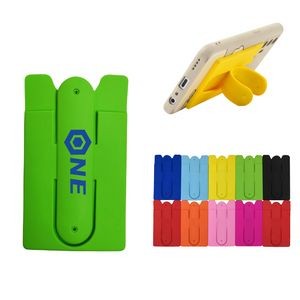 Two Function Silicone Kickstand Phone Wallet