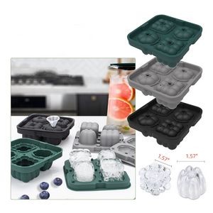Ice Cube Trays for Freezer with Lids and Funnel Fun Shaped