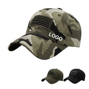 Camo Cap With Tactical Patches