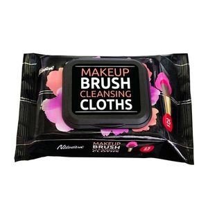 Makeup Brush Cleansing Cloths - 25-Count/Pack (Case of 32)