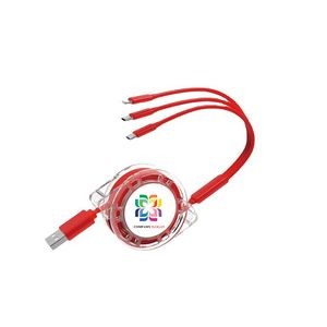 Three-in-one Retractable Data Cable