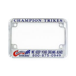 Chrome Plated Zinc Insert Motorcycle License Frame (Overseas Production)