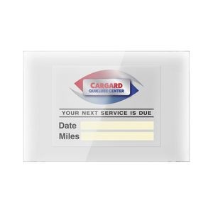 2" X 1.5" Rectangle Clear Static Stick - Back Application