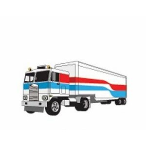 Semi Truck Promotional Magnet w/ Strip Magnet (2 Square Inch)