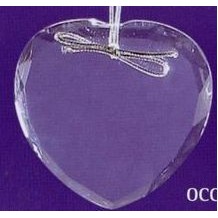 Optical Crystal Heart Xmas Ornament