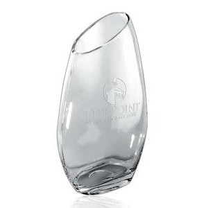 Lead-Free Crystal Slant Top Vase