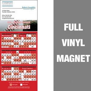 Cincinnati Pro Baseball Schedule Vinyl Magnet (3 1/2"x8 1/2")