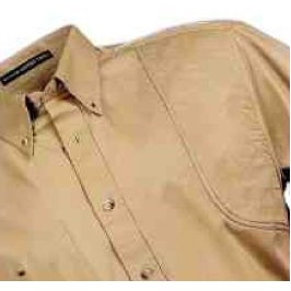Men's Khaki Hunting/Shooter's Long Sleeve Twill Shirt