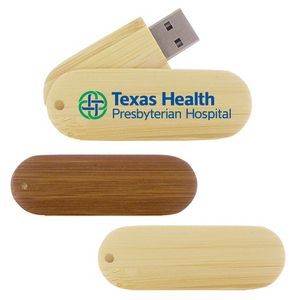 8GB Bamboo Wood USB Swivel Flash Drive