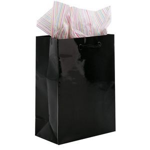 Black Gloss Eurotote Bag (6"x3"x8")