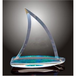 Sail Boat Acrylic Award, 12.5" H
