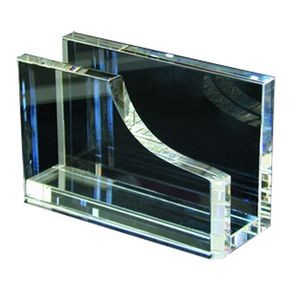 Clear Crystal Business Card Holder .